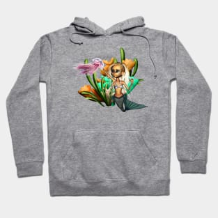 Cute playing mermaid with a wonderful jellyfish Hoodie